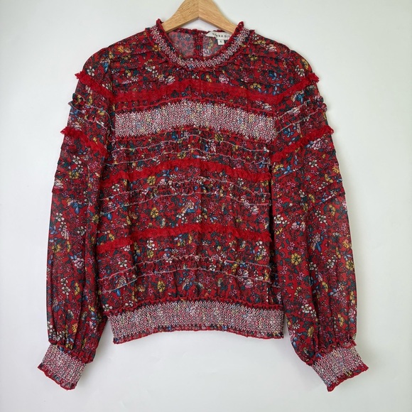 Anthropologie Ranna Gill Wyatt Smocked Blouse - Picture 3 of 8